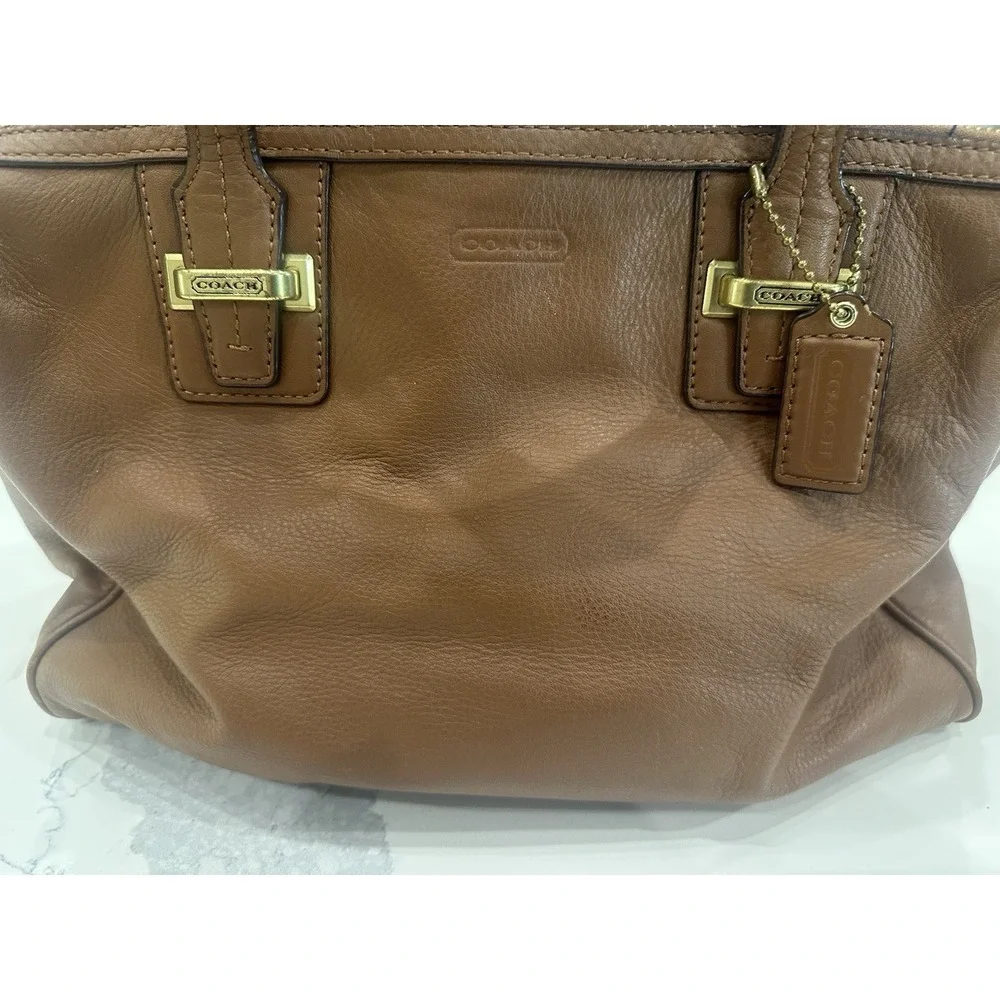 Coach Madison Brown Leather Carryall Tote Satchel Shoulder Bag Style 15226 Hangt